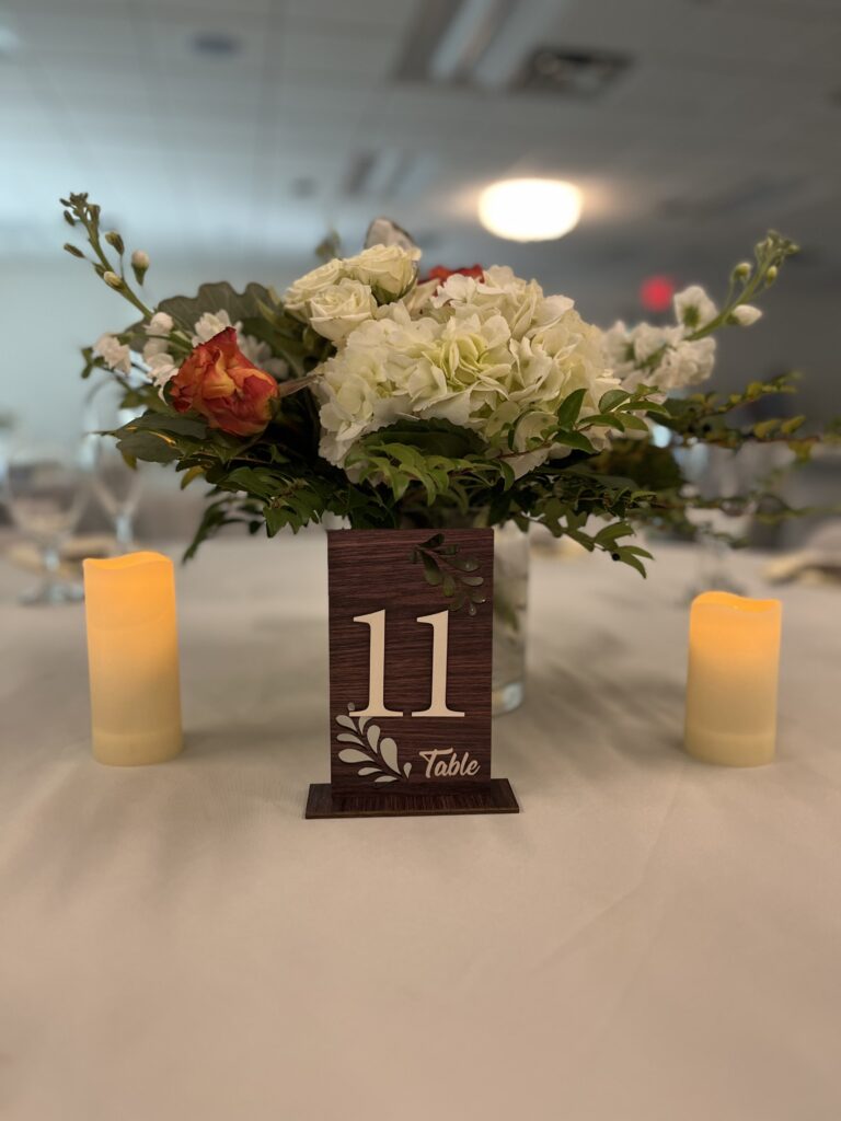 Gail & Anthony's Reception Center Piece