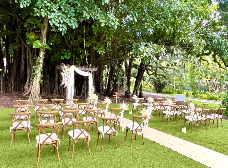 Wedding Decorated Ceremony Chairs & Arch